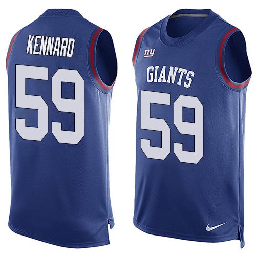 Nike Giants #59 Devon Kennard Royal Blue Team Color Men's Stitched NFL Limited Tank Top Jersey